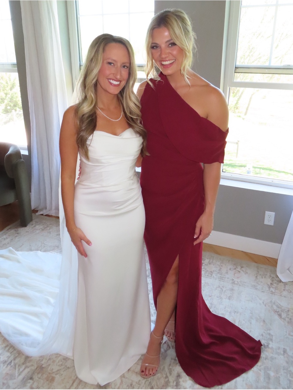 x REVOLVE Isadora Dress in Burgundy